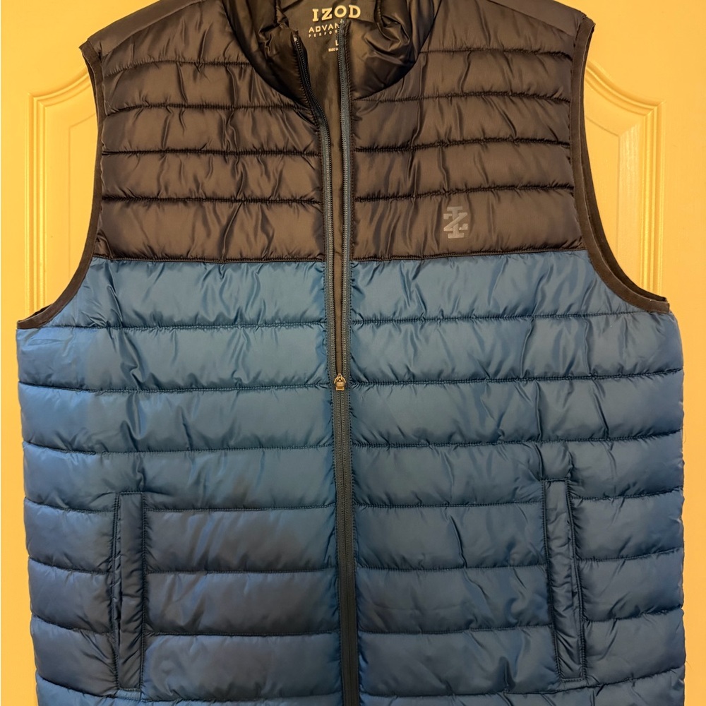 Izod Men's Two-Tone Blue Puffer Vest